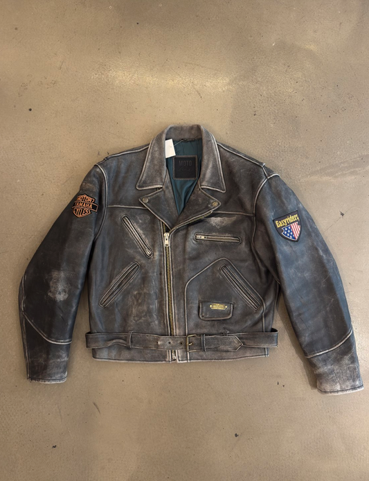 Easyriders Vintage Leather Moto Jacket | Default Title, Black