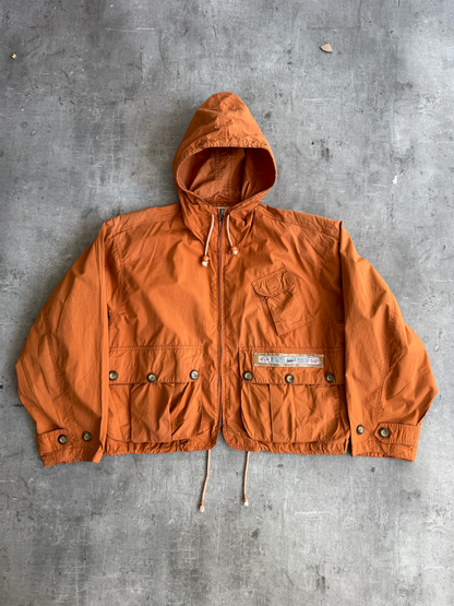 HALF Burnt Orange Cropped Utility Jacket | Large, Multicoloured