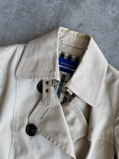 Burberry Beige Nova Lined Half Trenchcoat | Medium, Multicoloured