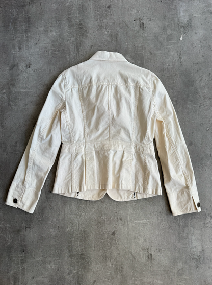 Burberry Cream Nova Lined Hip Pocket Blouson | Small, Multicoloured