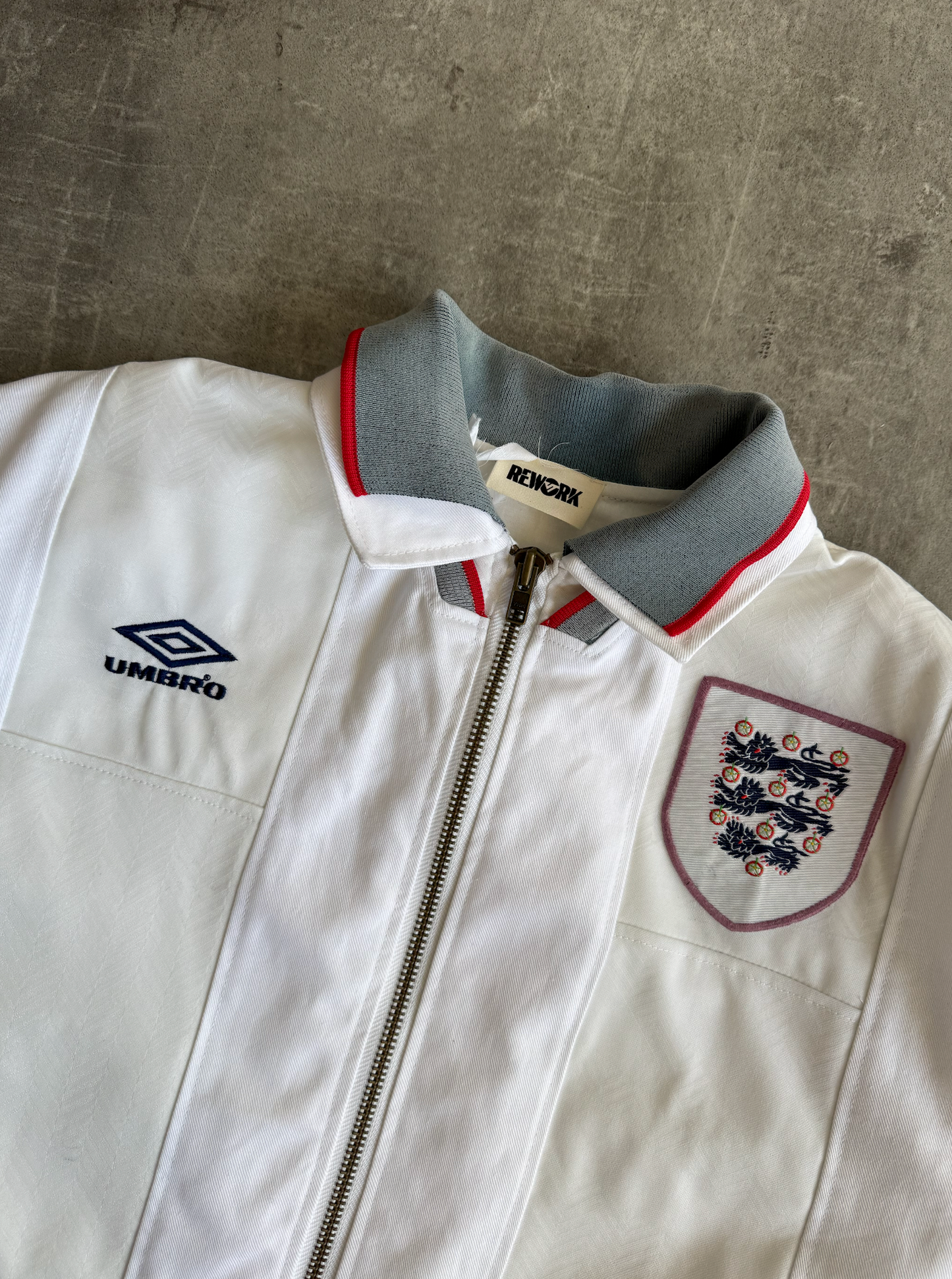 VT Rework: England x Umbro Panelled Crest Jacket | Large, Multicoloured