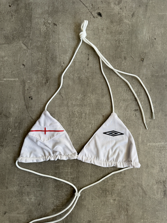VT Rework: England Tie Bra Top | O/S, White