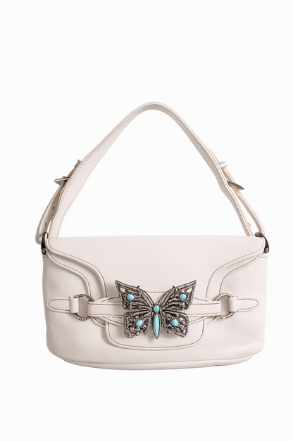 Valentino Butterfly Embellished Leather small bag Cream | O/S, Cream