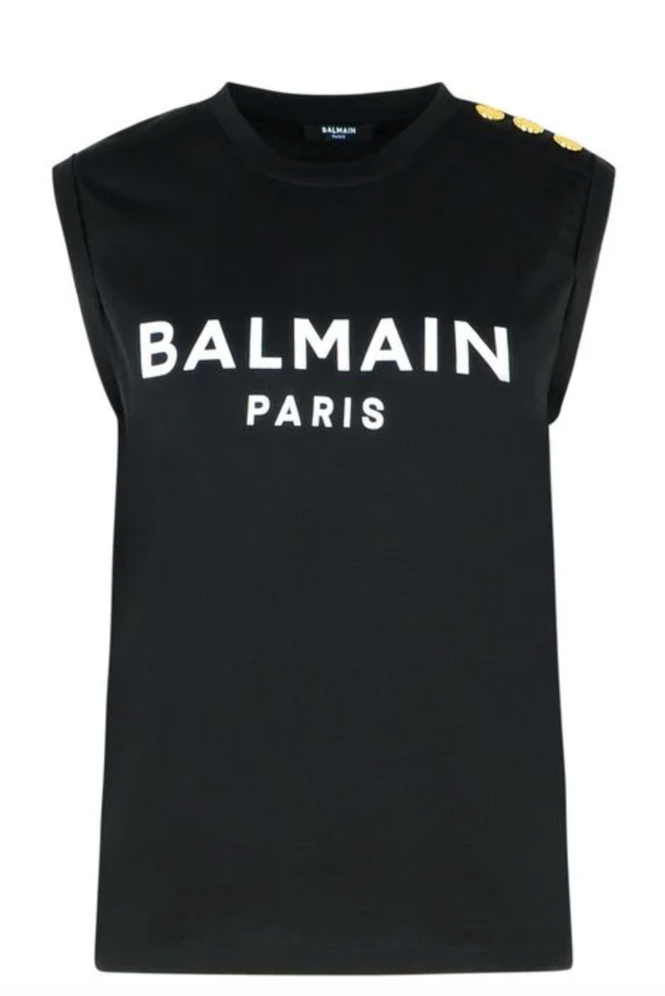 Balmain Button Logo Vest Black 34 | O/S, Black