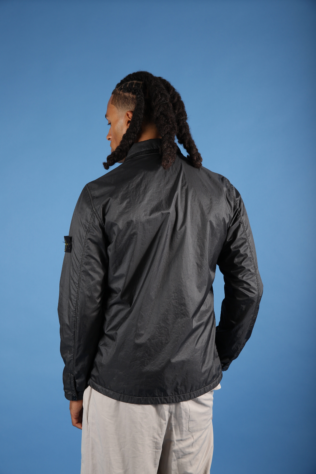 2019 Stone island Lamy Flock Overshirt | Medium, Black