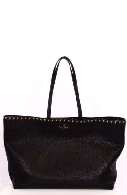 Valentino Rockstud tote black grained large | O/S, Black