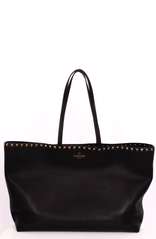 Valentino Rockstud tote black grained large | O/S, Black