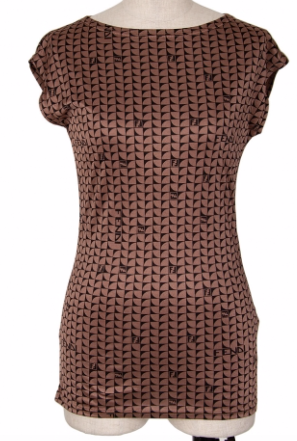 Fendi Geometric Printed Sleeveless Top