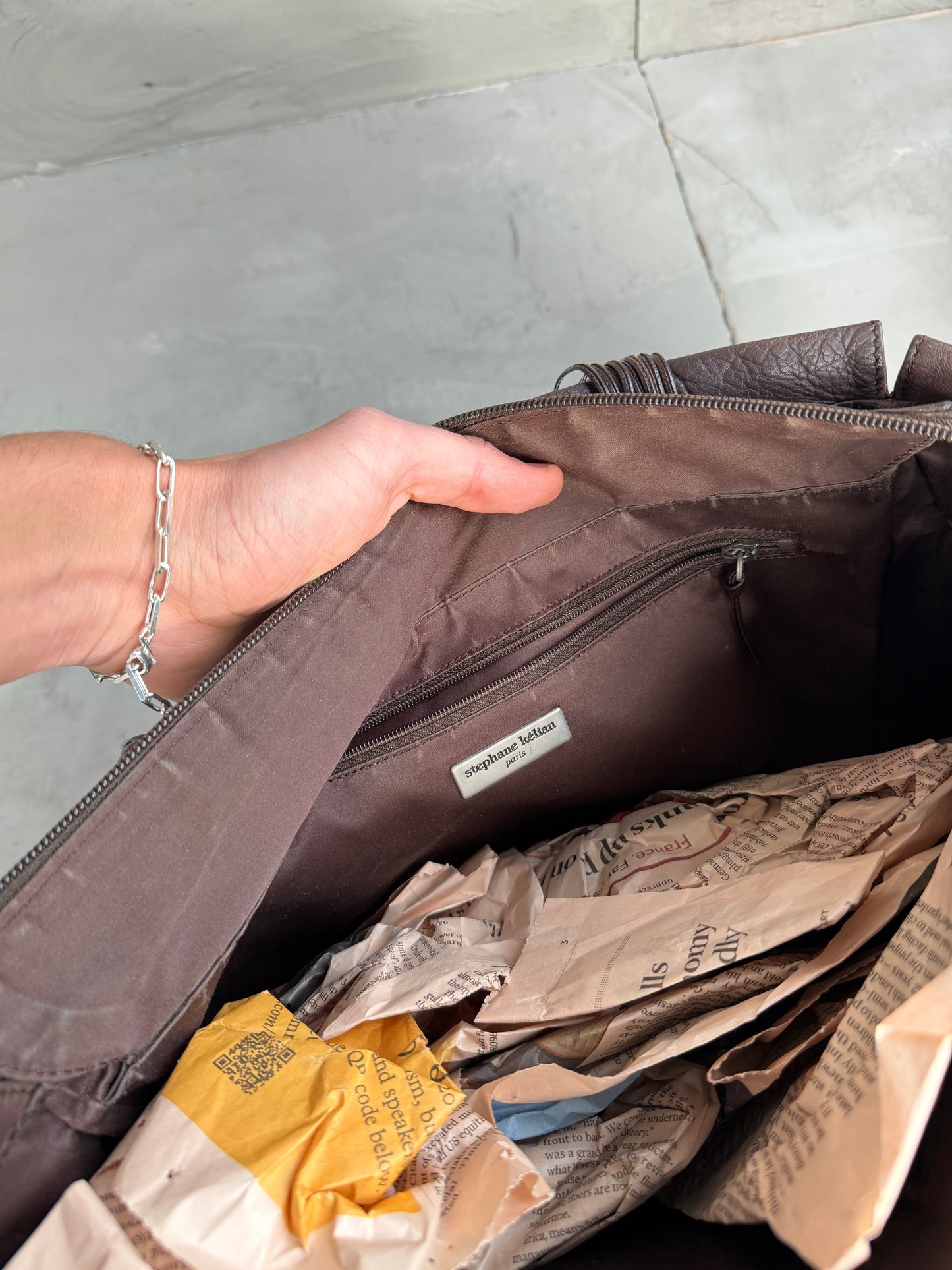 Stephane Kellan Leather Tote Bag