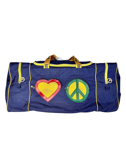 Moschino Two-tone Peace Sign Travel Bag