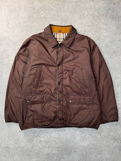 Burberry Multi-Pocket Brown Lightweight Puffer Jacket