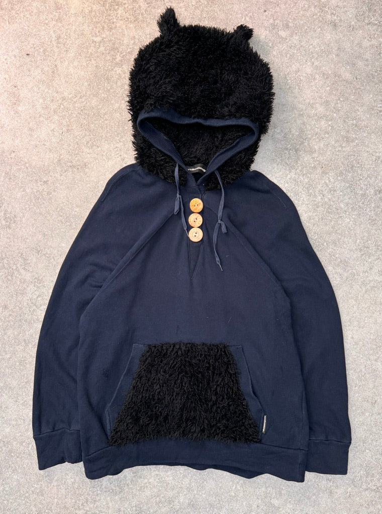 Mercibeaucoup By Issey Miyake Two Tone Fau Faux Bear Ear Hoodie