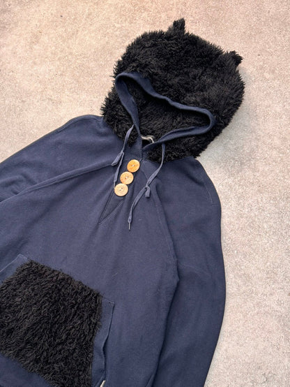Mercibeaucoup By Issey Miyake Two Tone Fau Faux Bear Ear Hoodie