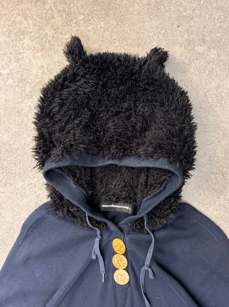 Mercibeaucoup By Issey Miyake Two Tone Fau Faux Bear Ear Hoodie