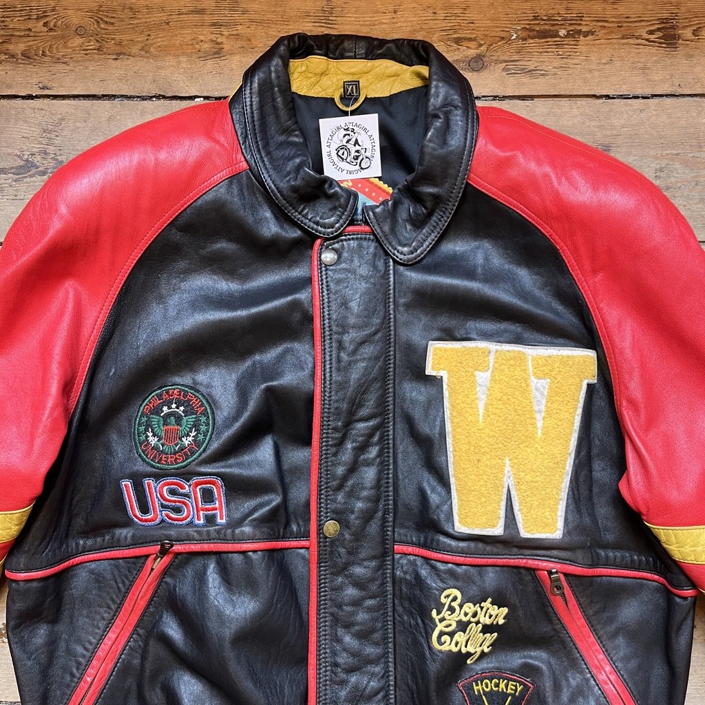 Pinky Brown USA Varsity Leather Jacket