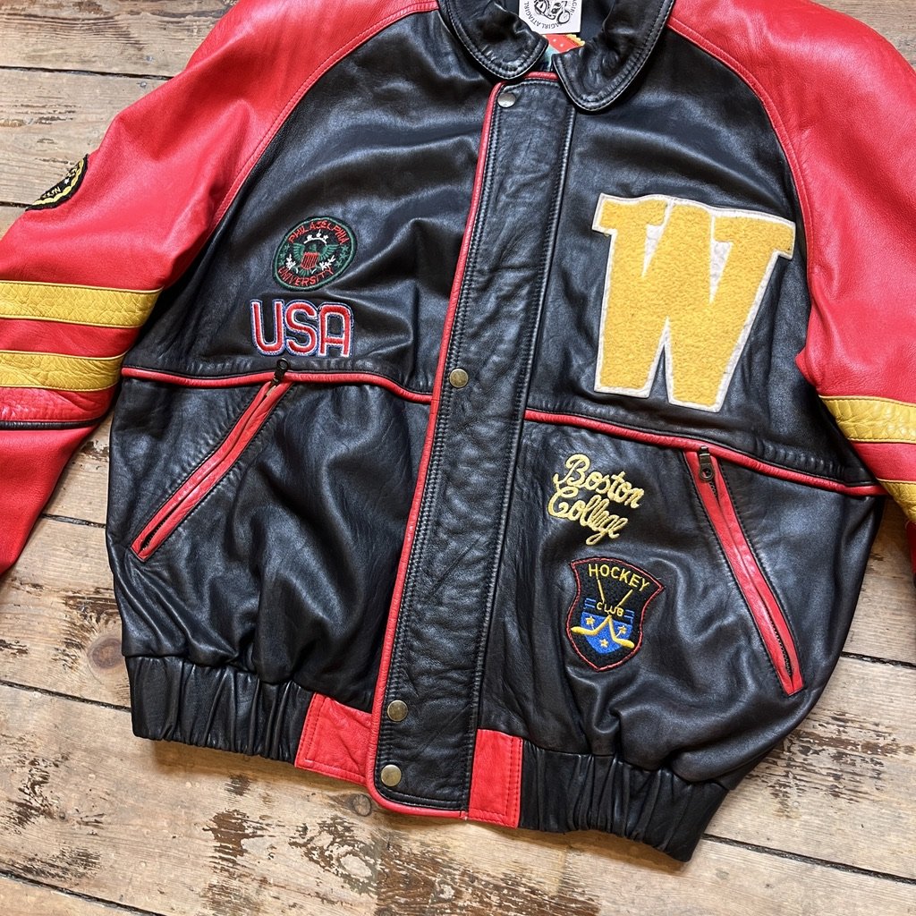 Pinky Brown USA Varsity Leather Jacket