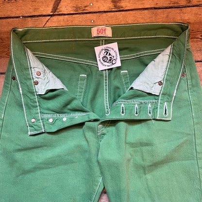 Levis 501 Green Jeans