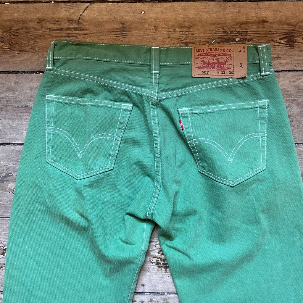 Levis 501 Green Jeans