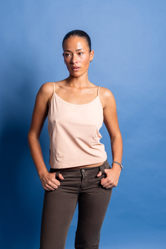 Prada Salmon Nylon Pocket Utilty Cami Top | Extra Large, Salmon
