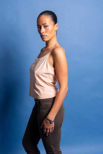 Prada Salmon Nylon Pocket Utilty Cami Top | Extra Large, Salmon
