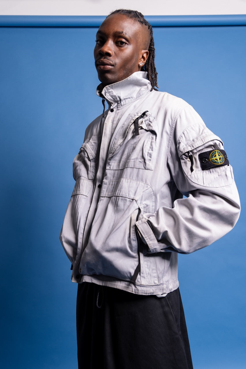 S/S 1998 Stone Island Multi Cargo Blouson | Medium, Light Grey