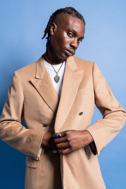 1980s Christian Dior Camel Cashmere Double Breasted Blazer | Medium, Camel