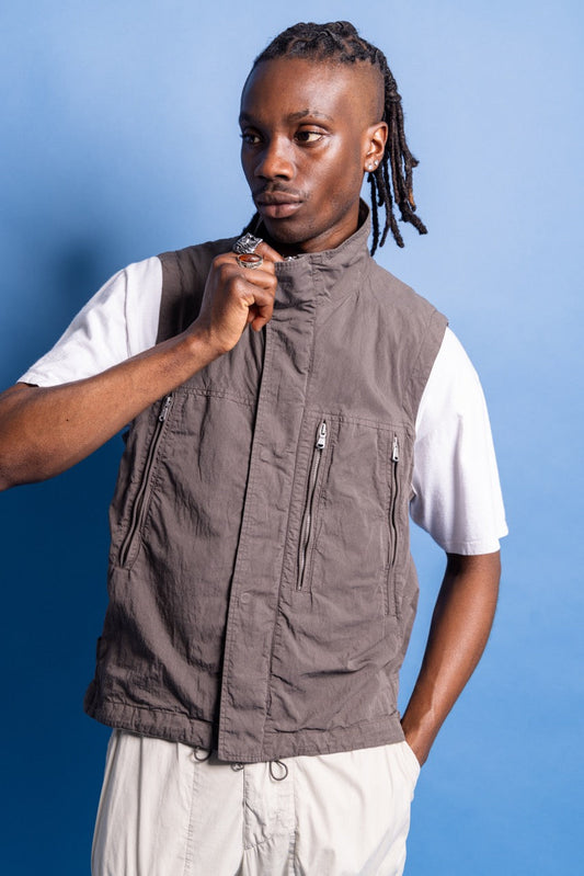 S/S 2004 C.P. Company Multi Zip Technical Gilet | Extra Large, Taupe