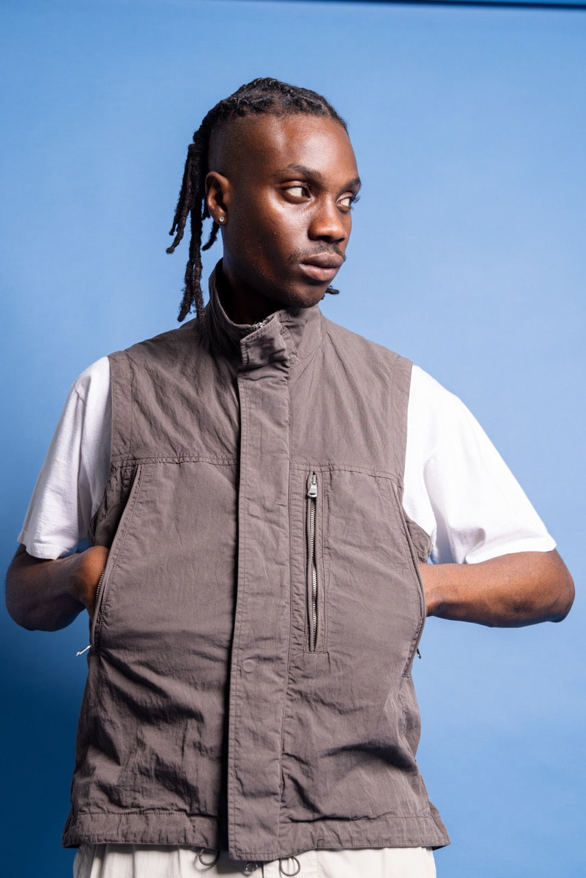S/S 2004 C.P. Company Multi Zip Technical Gilet | Extra Large, Taupe