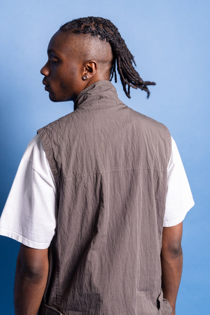 S/S 2004 C.P. Company Multi Zip Technical Gilet | Extra Large, Taupe