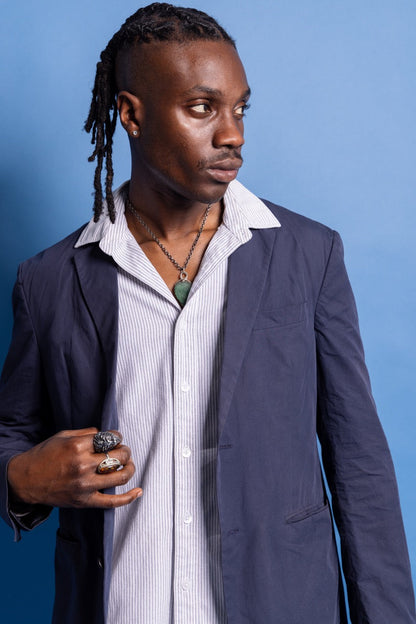 2019 Prada Milano Navy Multipocket Blazer | Medium, Navy