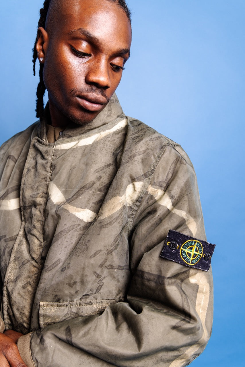 A/W 2001 Stone Island Camo Monofilament Puffer | Large, Camo