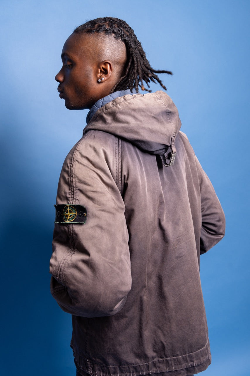 A/W 1992 Stone Island Distressed N2B Balaclava Jacket | Extra Large, Olive
