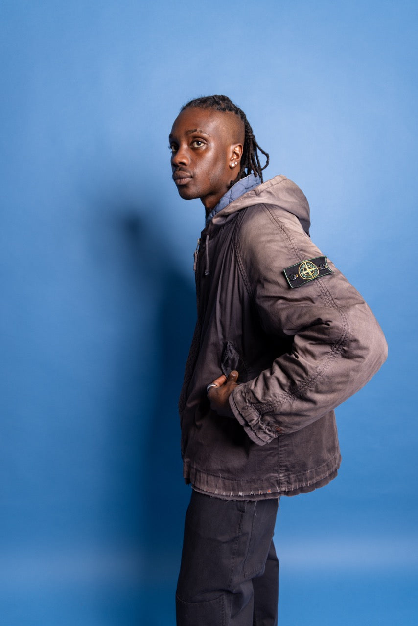 A/W 1992 Stone Island Distressed N2B Balaclava Jacket | Extra Large, Olive