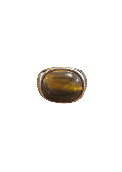 Silver Tiger Eye Ring