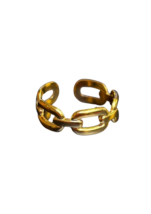 Gold Chain Adjustable Ring