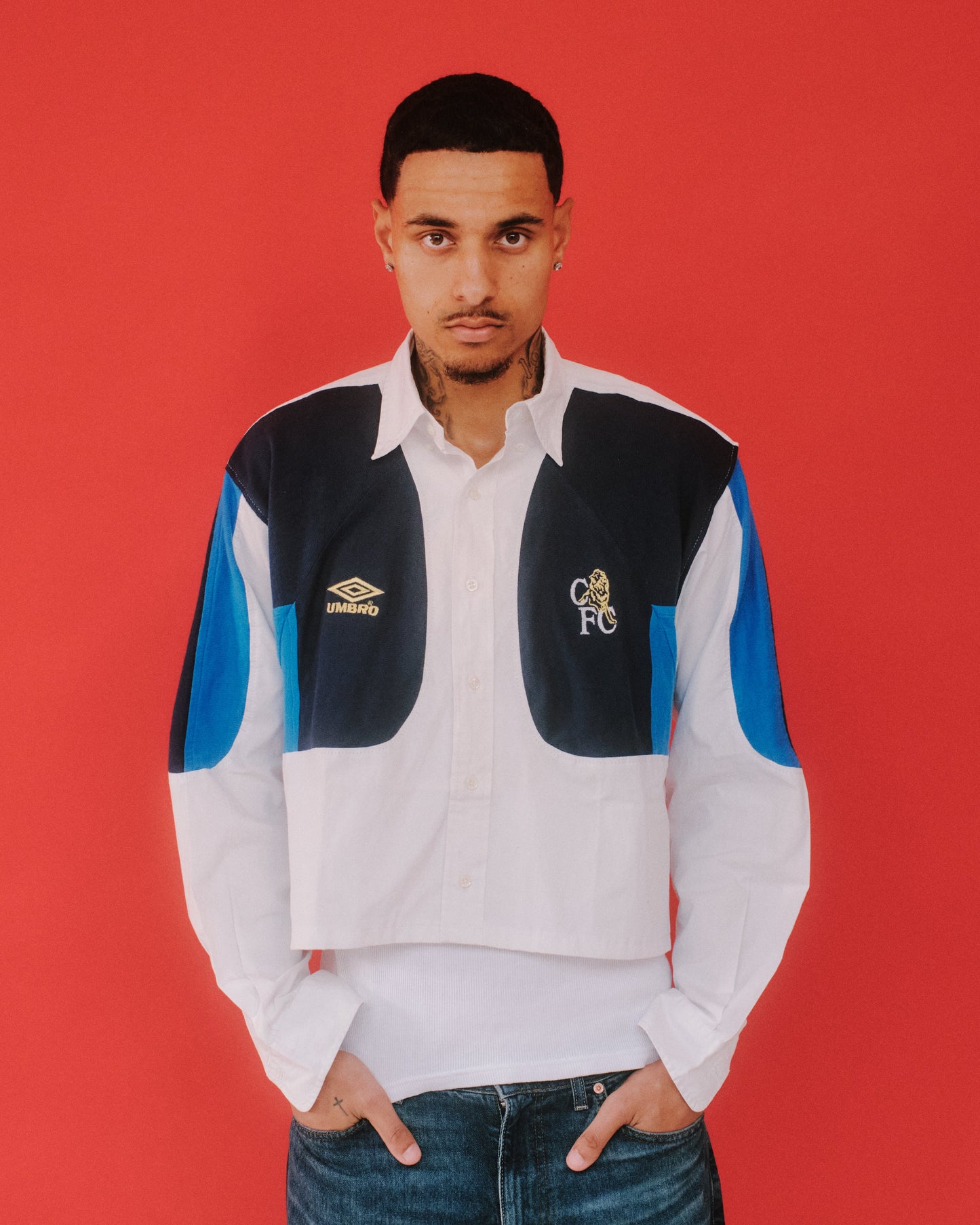 VT Rework: Chelsea F.C Football Shirt Paneled Shirt