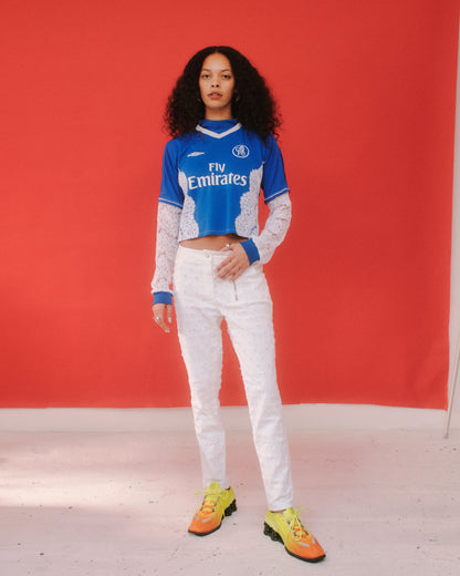 VT Rework: Chelsea F.C Lace Paneled Long Sleeve Top