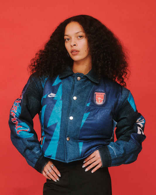 VT Rework: Arsenal x Nike 'Platt 7" Cropped Denim Jacket