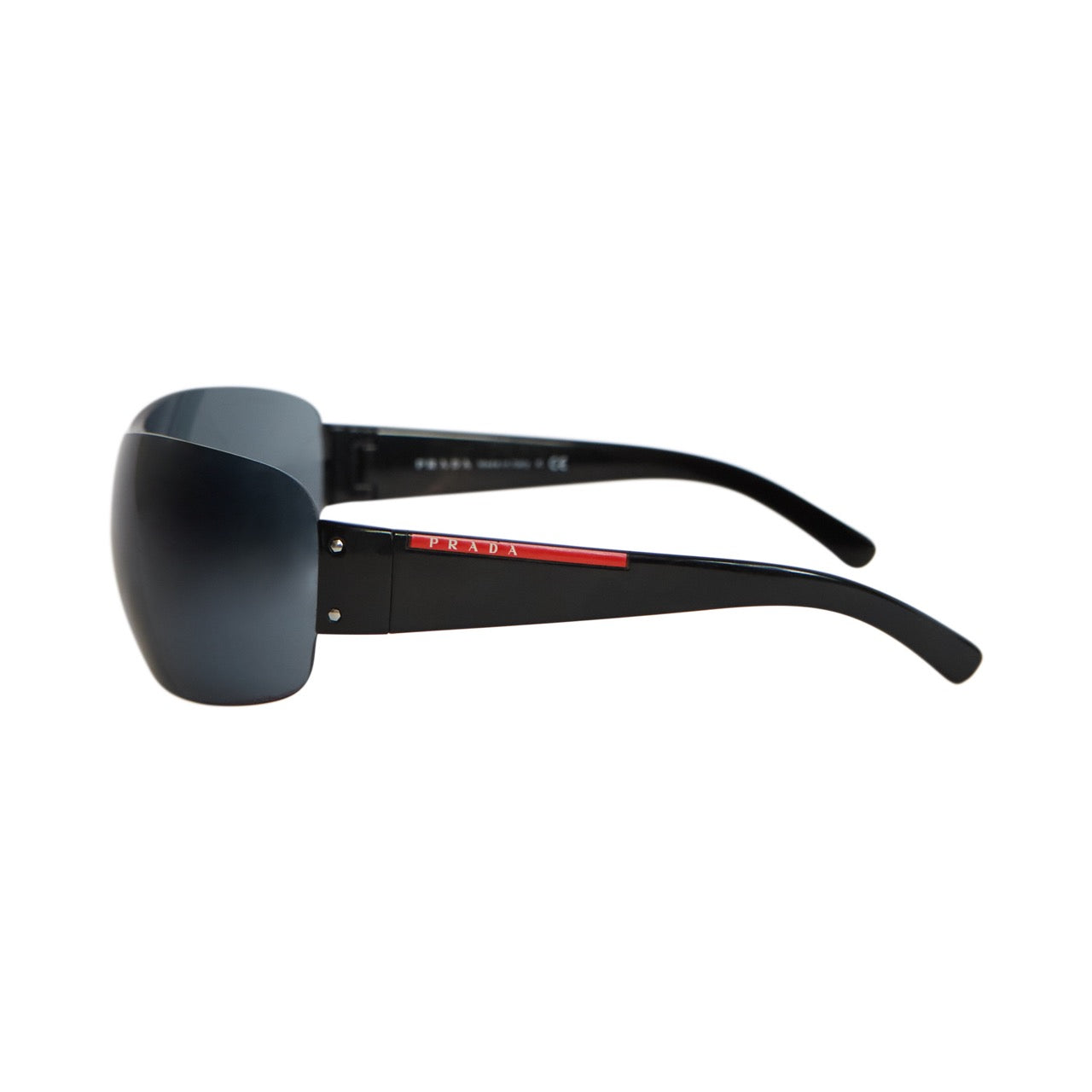 Prada Sport Tab Logo Black Visor Sunglasses