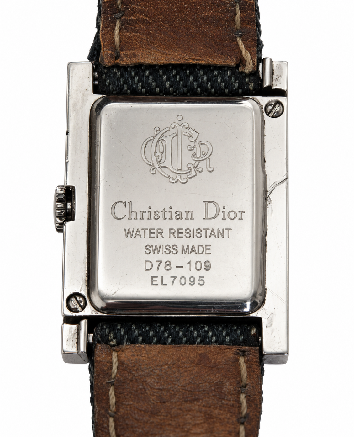 Christian Dior D78-109 Black Dial Blue Denim Strap Watch(665-DIO-L). LWM864 | O/S, Multicoloured