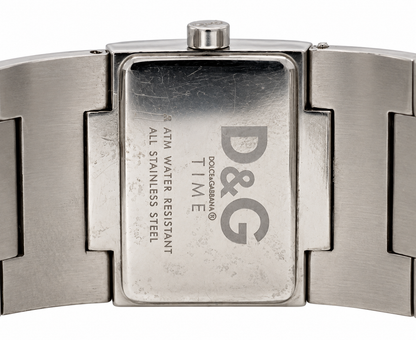 2000s D&G Grey Striped Dial Integrated Stainless Steel Bracelet Watch(1311-DG-L). LWM864 | O/S, Multicoloured