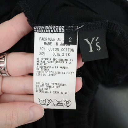 Yohji Yamamoto Y's SS 2018 cotton/silk blend tank dress with a ruched cut out detail, adjustable via drawstrings. Size JPN 2 / S-M. Available at Artefact Archive.