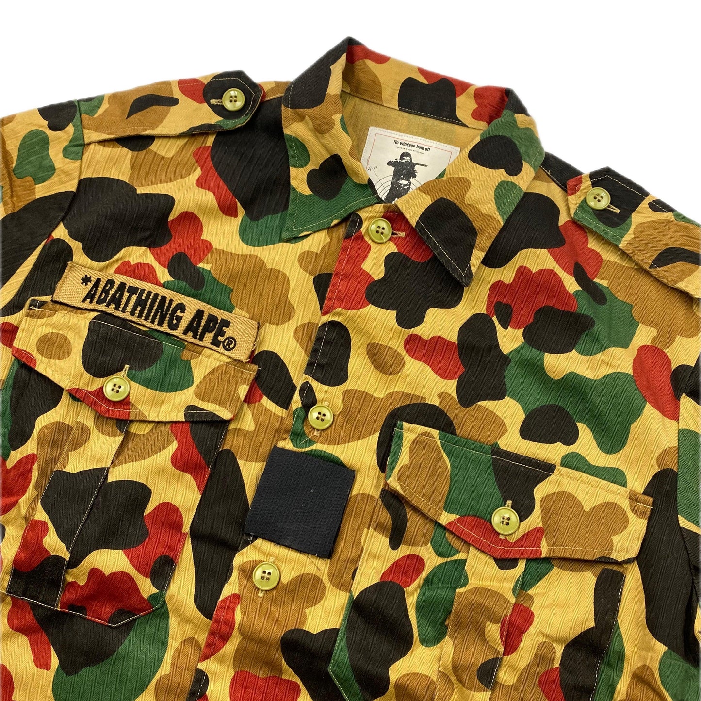 A BATHING APE CAMO SHIRT  (M)