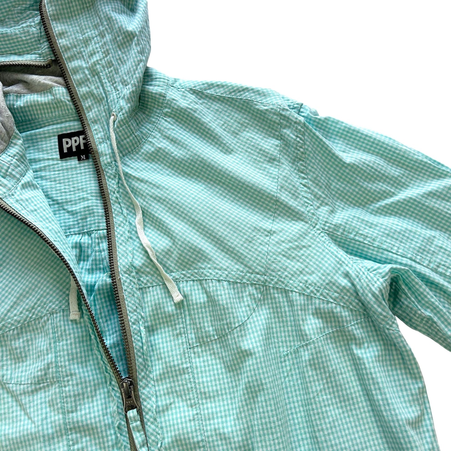 Vintage PPFM Full Zip Checkered Hoodie Size S