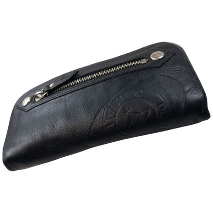 Vintage 2000s Vivienne Westwood Embossed Orb Leather Purse | O/S, Black