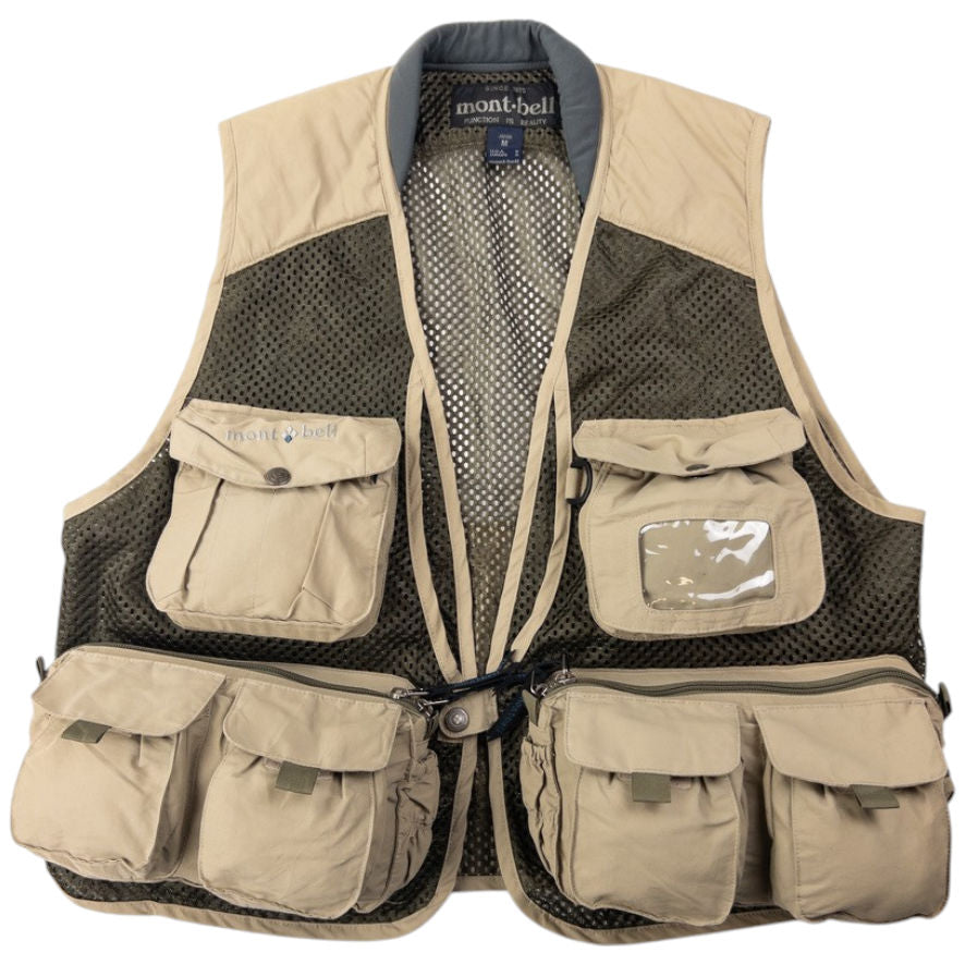 Vintage Montbell Multi Pocket Cargo Vest Gilet Size S