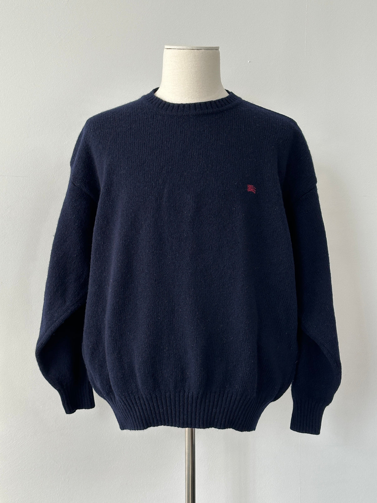 Burberry London 2000s Pure Wool Knit Logo Jumper - L
