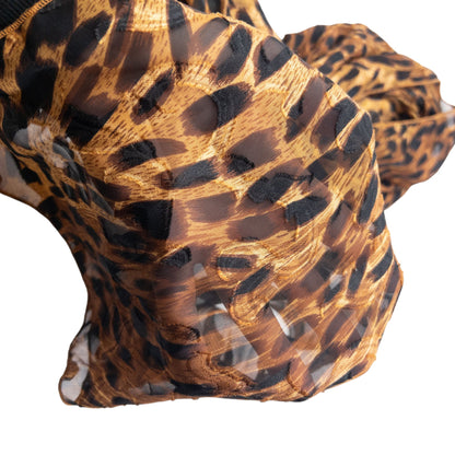Vintage Issey Miyake Leopard Print Silk Scarf
