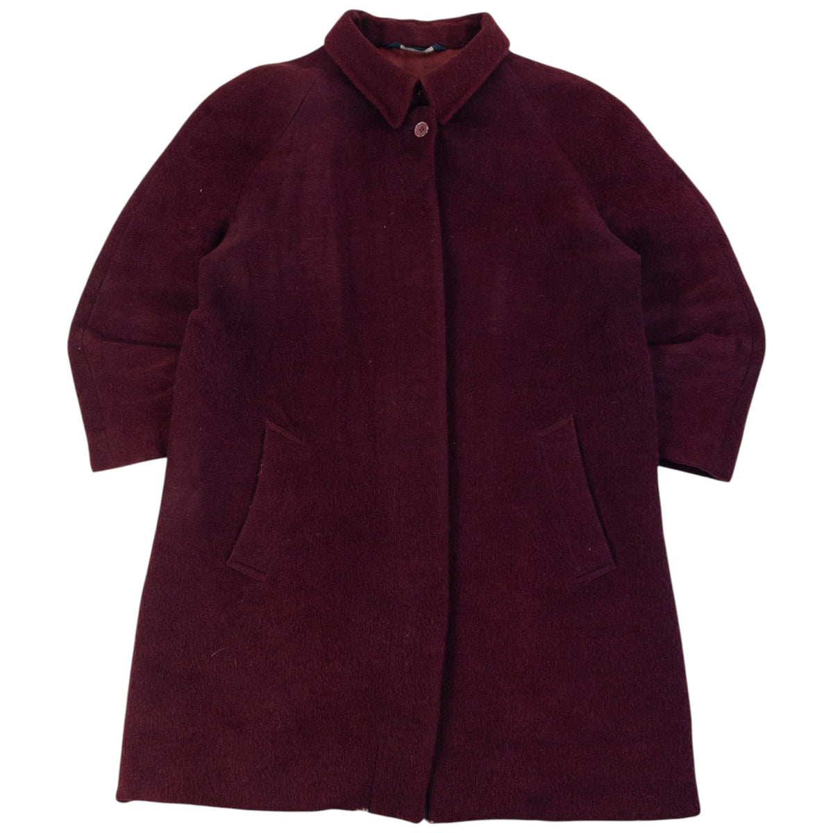 Vintage 2000s Burberry Button Up Wool Jacket Womens Size XL | XL, Burgundy