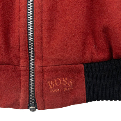 Vintage 80s Hugo Boss Cashmere Bomber Jacket Size XL | XL, Red